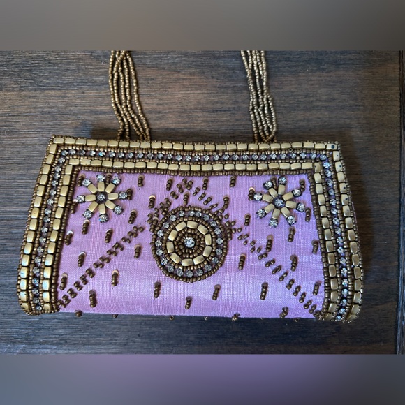 Unique Pink Beaded Clutch - Picture 7 of 7